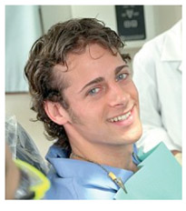 Patient smiling in dentist chair